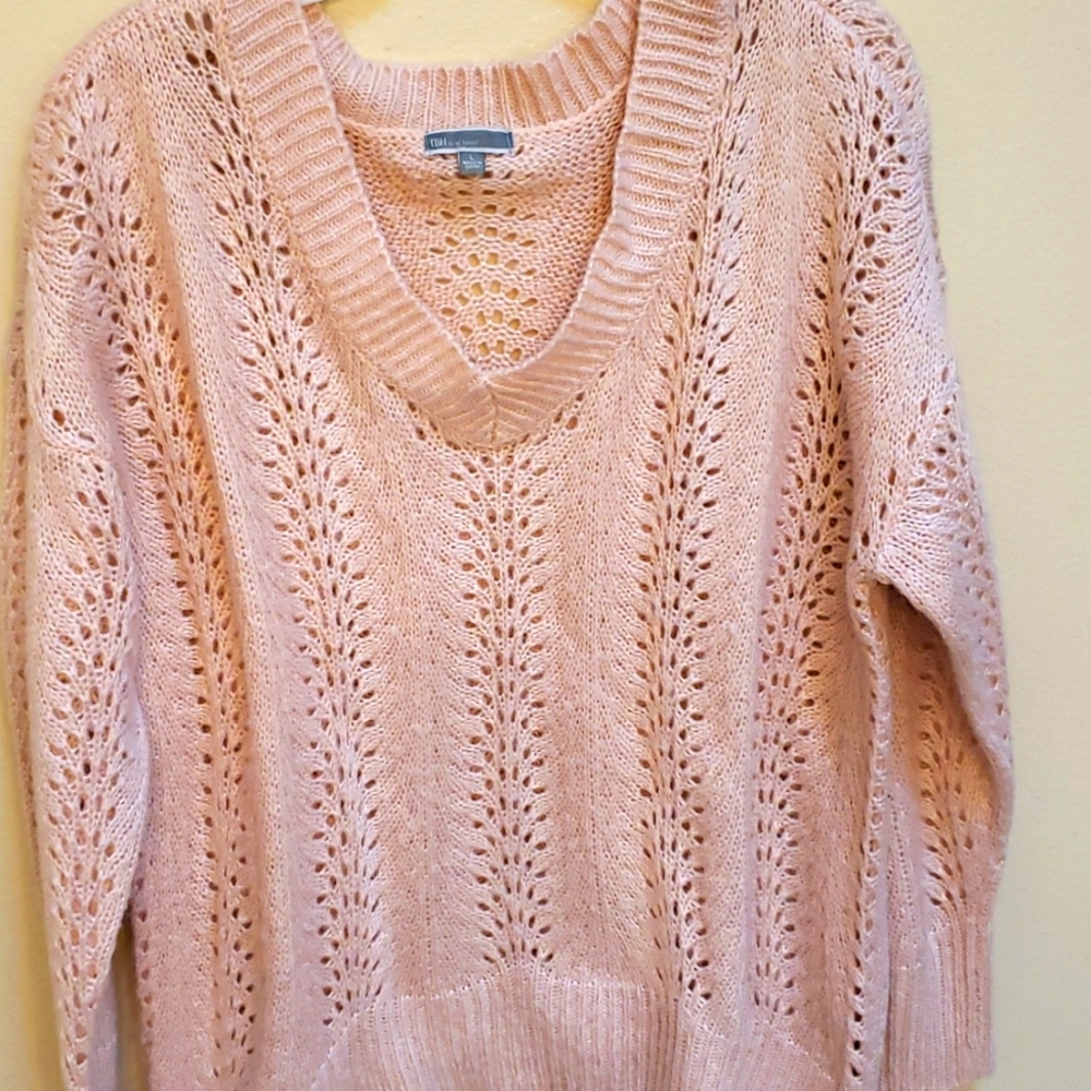 Light peachy long sleeve sweater